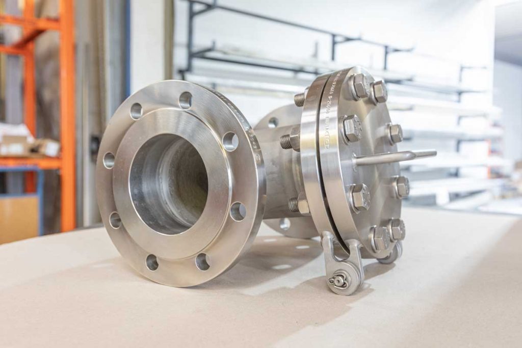 Manufacture of the T-type strainer housing in the workshop, where design, welding and testing are carried out in-house