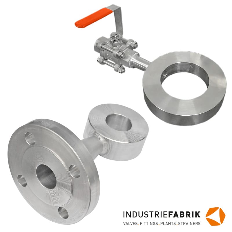 Industriefabrik Basket strainer DIN2626 Spade flange Stainless steel Ring spacer with vent Manufacturer_ Shop Buy