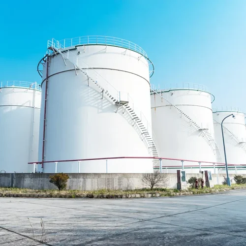 Tank farm for fuels as an application for fuel strainers and other industrial strainers