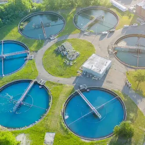 Dirty water and wastewater in a sewage treatment plant as an application for industrial wastewater strainers