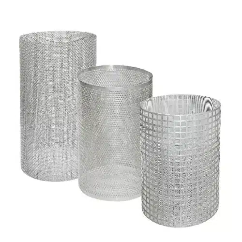 Cylindrical stainless steel replacement screens for Y-pattern strainers, in various mesh sizes