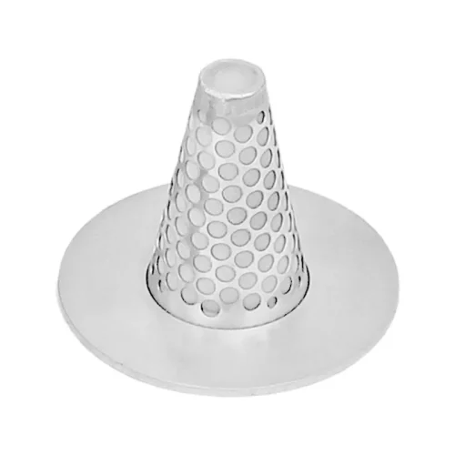 Witch hat strainer DN32 as a temporary strainer in a special design with a wider flange on the screen ring