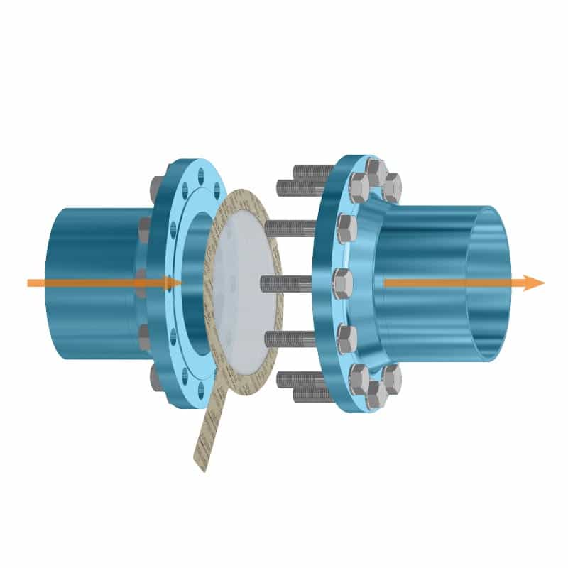 Strainer gasket for the pipeline: gasket and wire mesh in one part, made in various gasket materials and mesh sizes for each line and plant