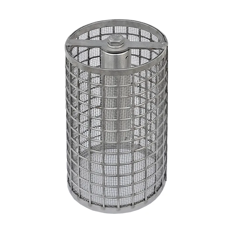 Strainer element with magnetic rod for pot type strainers and Y strainers