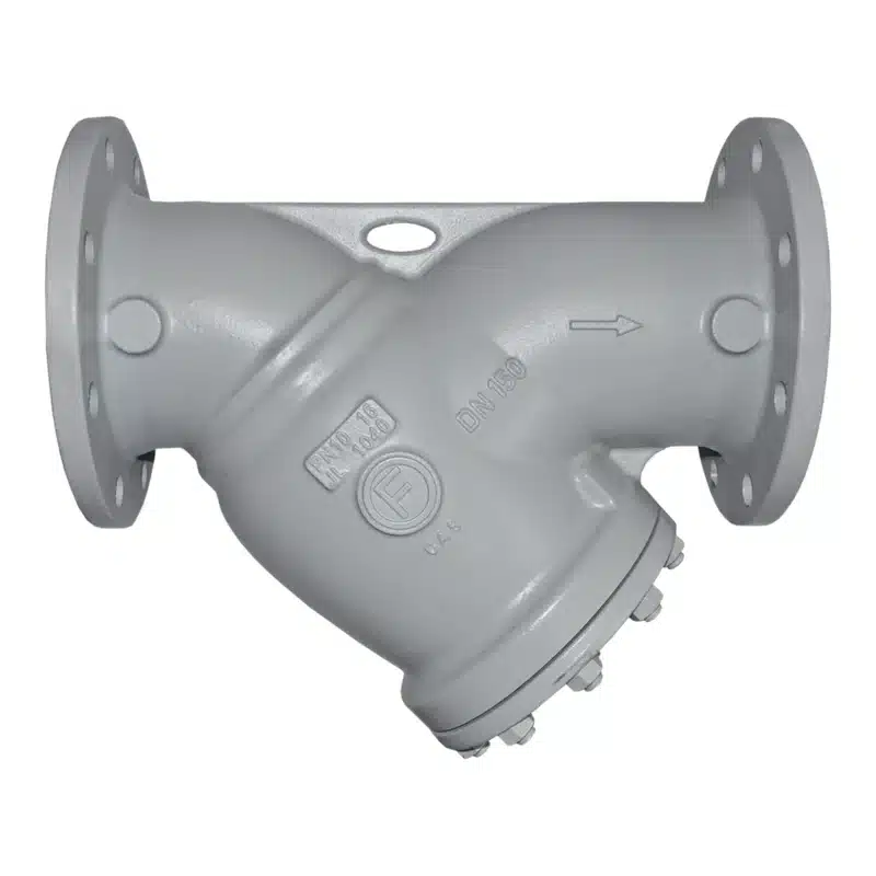 Y strainer DN150 with angled strainer element