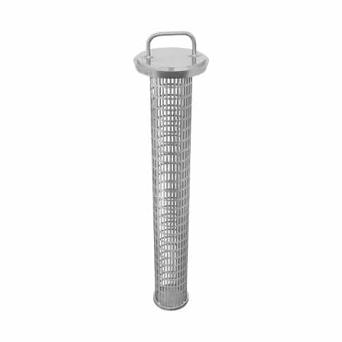Pipe screen, also called pipeline strainer, that sits directly in the water line as a debris screen