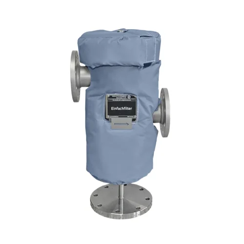 Removable insulation IFS-PLAST25 of outer cover, insulation pads and jacket for strainers, Y strainers, duplex strainers and valves, so the screen can still be changed
