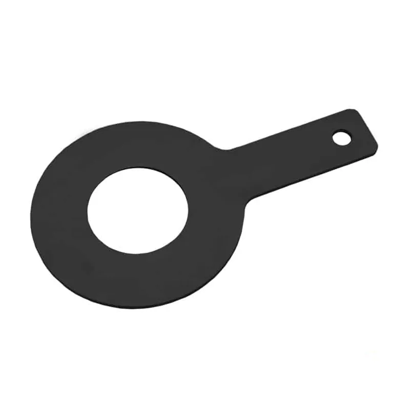 Paddle spacer in carbon steel 1.0425 (P265GH) with handle as an economical alternative to stainless steel