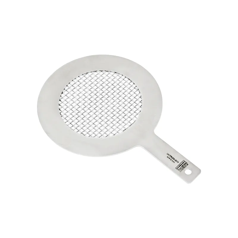 Flat plate strainer in stainless steel as a temporary strainer: flat screen ring with wire mesh in the required mesh size, inserted between the flanges