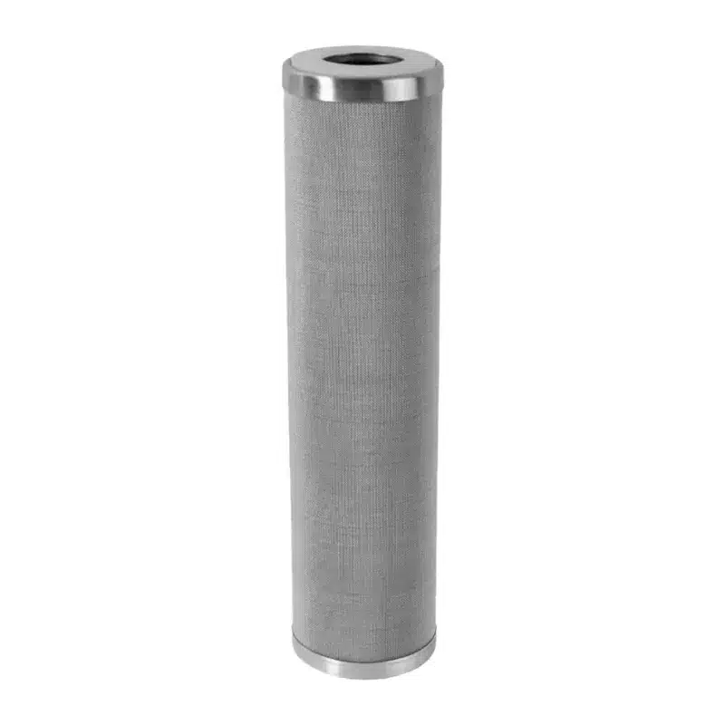 Cartridge filter housing in simplex strainer design with inserted filter candle used as a filter cartridge