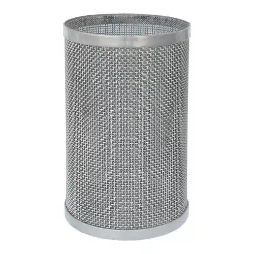 Stainless steel cylindrical screen as protective screen for Y strainers (Y-pattern strainers); the rim ensures a tight fit in the housing